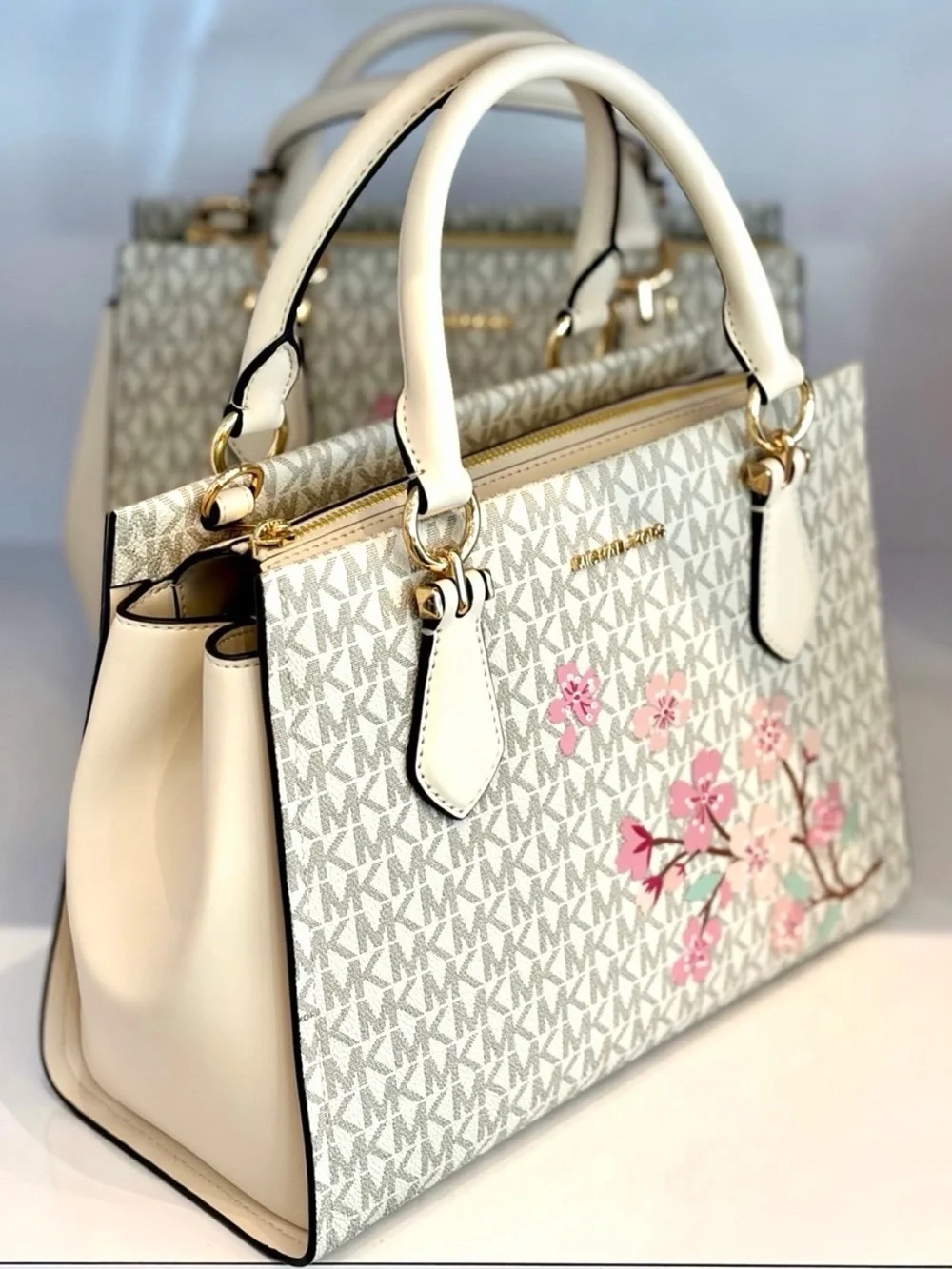 MICHAEL KORS Marilyn Md Embellished Signature Logo Satchel Crossbody